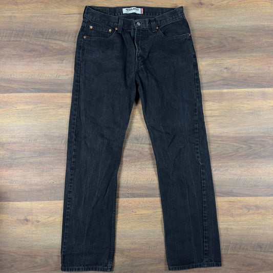 Vintage Y2K Levis 505 Jeans Mens 33x32 Black Straight Baggy