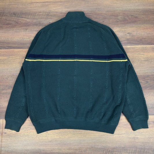 Nautica Vintage 90s Quarter Zip Sweater XL Forest Green