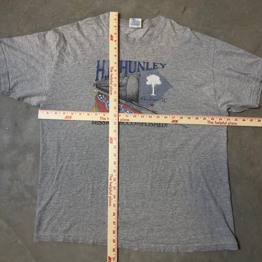 Vintage H.L. Hunley Charleston SC Submarine Graphic Tee XL