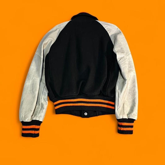 (1960s-70s) Vintage J Club Jamestown Varsity Jacket – Wool & Leather – Size M