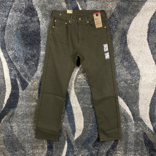 Levis 505 Regular Fit Jeans Mens 31x32 Olive Green Eco Ease