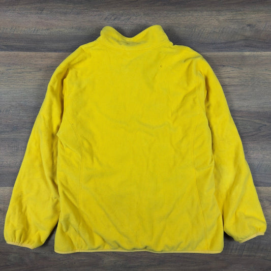 Vintage Lands End Fleece Jacket Womens 1X Yellow Full Zip