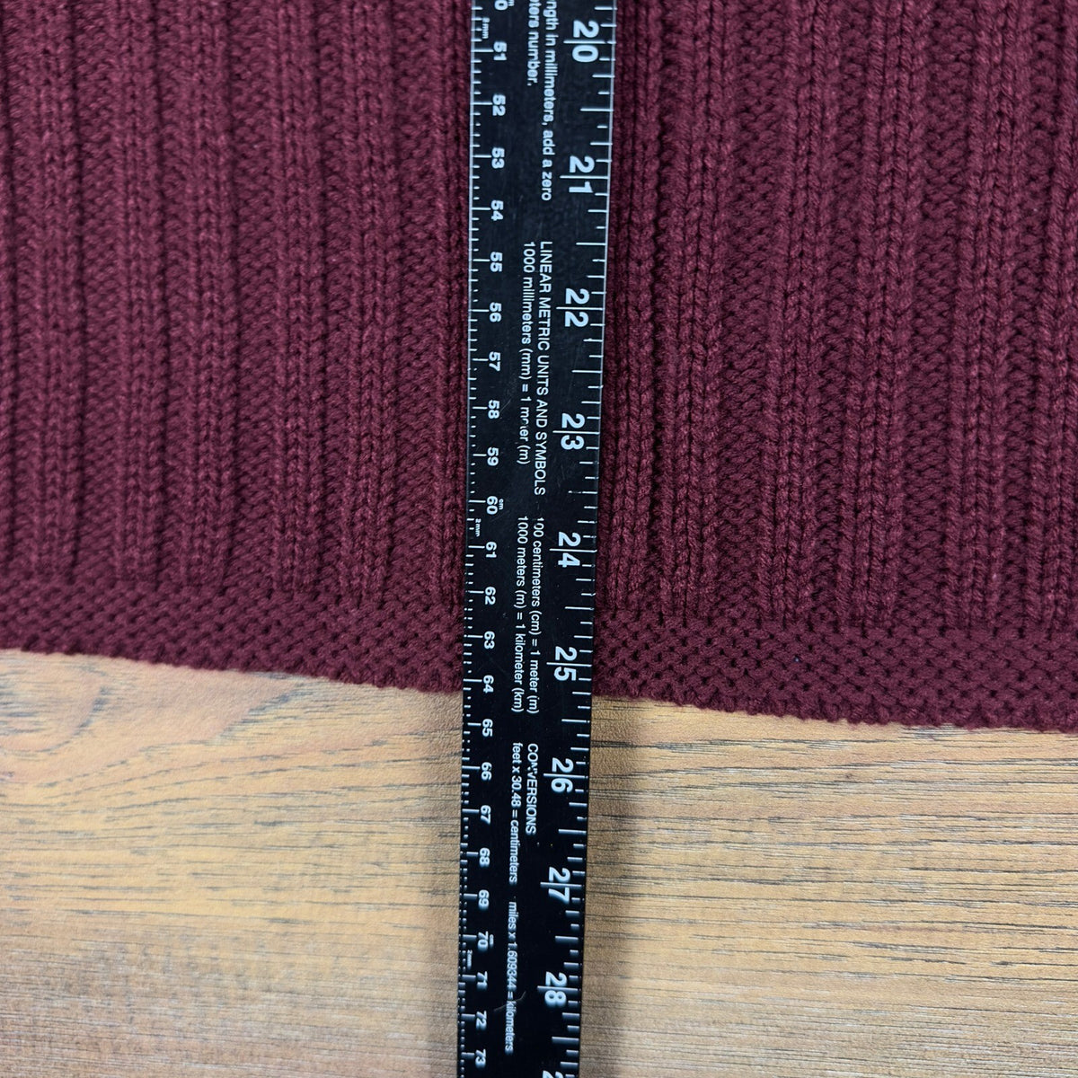 Bobbie Brooks Ribbed V-Neck Sweater Womens 18/20 Burgundy