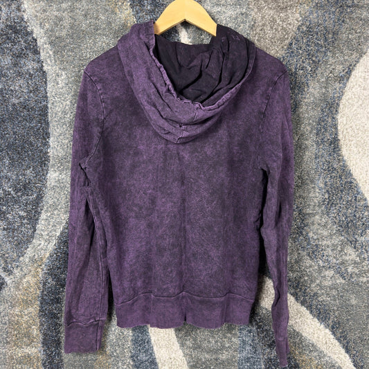Y2K Almost Famous Couture Zip Hoodie Womens XL Purple Heart