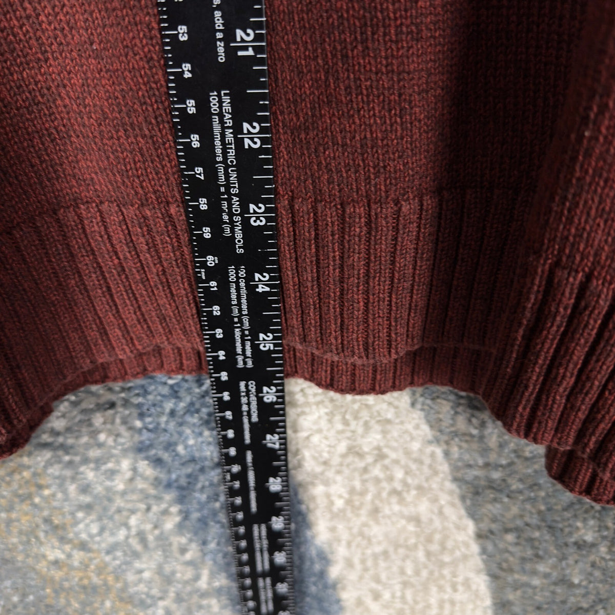 Vintage Columbia Ribbed Knit Sweater Mens M Burgundy Rust