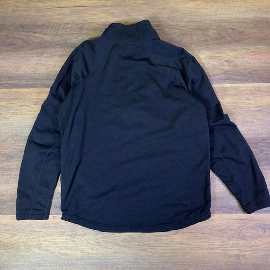 Vintage REI Quarter Zip Fleece Pullover Mens L Black Outdoor