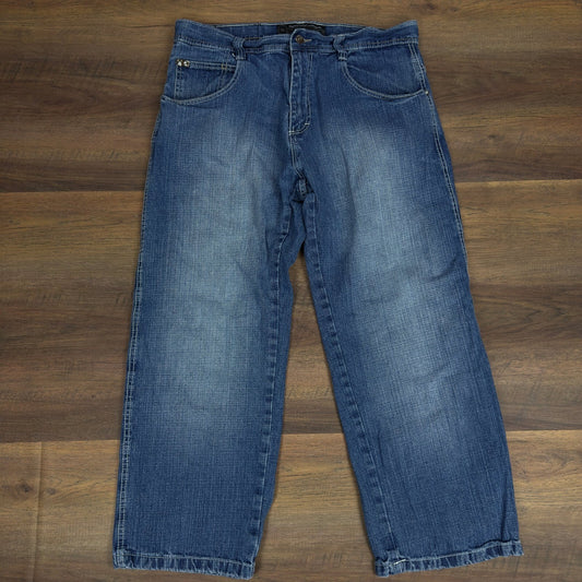 Y2K Southpole Baggy Jeans Mens 38x30 Medium Wash Wide Leg