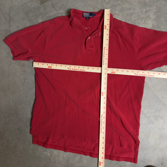 Polo Ralph Lauren Red Polo Mens L Cotton