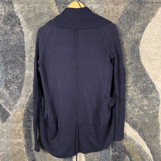 Lululemon Bliss Wrap Cardigan Womens 2 Navy Cashmere Blend