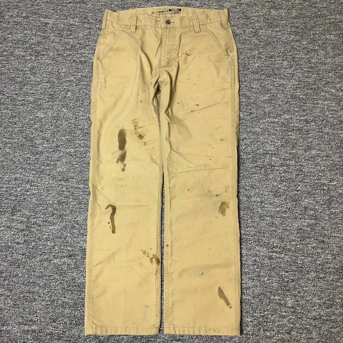 Carhartt Relaxed Fit Utility Pants Mens 33x32 Khaki Workwear