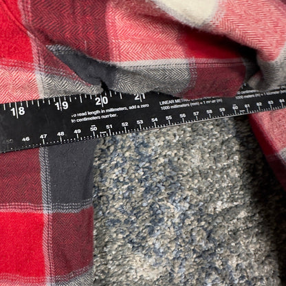Y2K Rusty Plaid Flannel Shirt Mens S Red Black Surf Skater