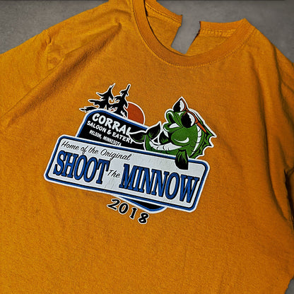 Corral Saloon Shoot The Minnow 2018 Tee Mens L Orange