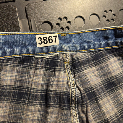 Carhartt Flannel Lined Denim Jeans Mens Straight Leg Blue