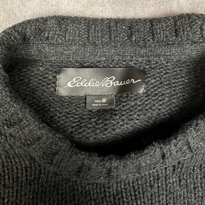 Eddie Bauer Fair Isle Sweater Mens M Gray Heritage Outdoor