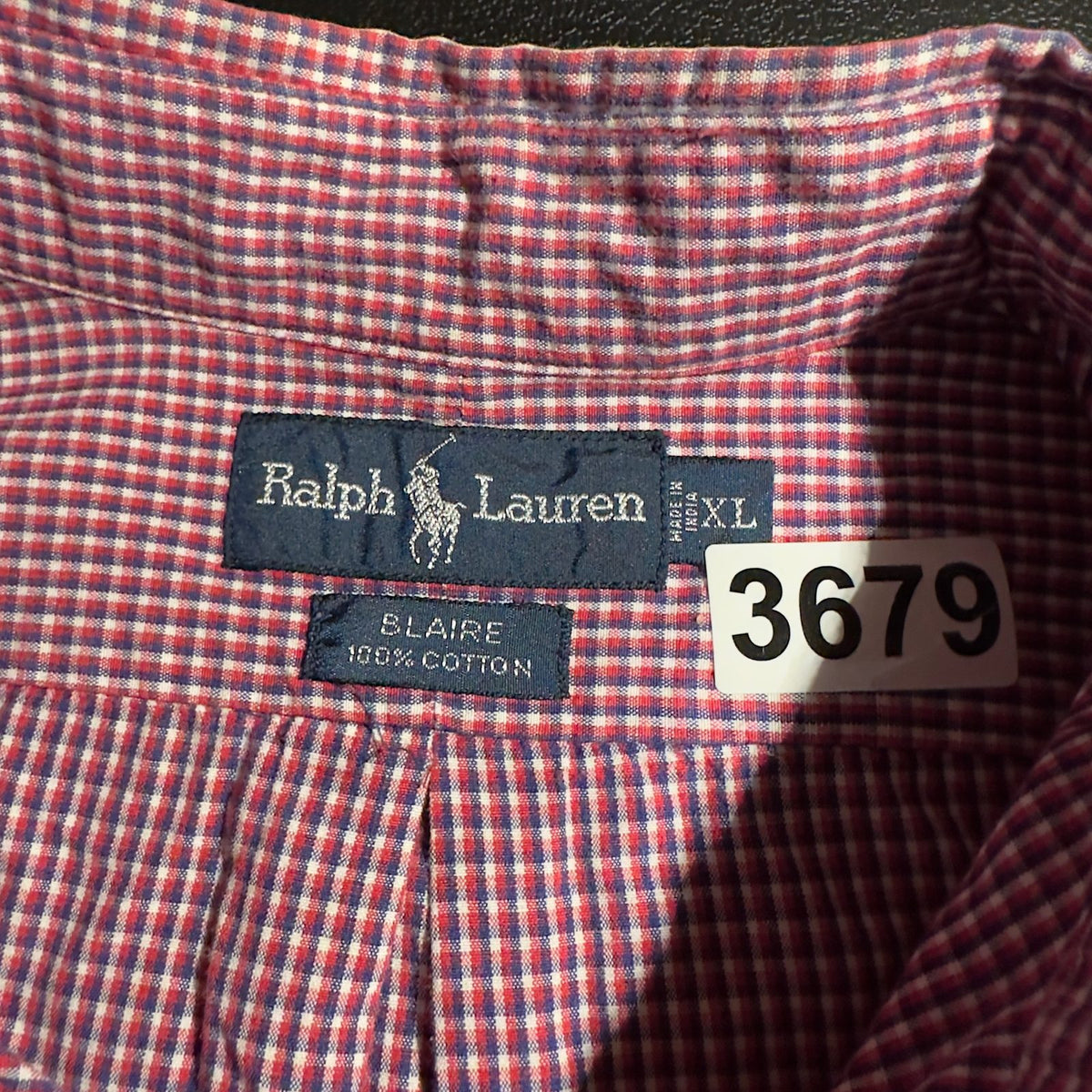 Ralph Lauren Blaire Check Shirt Mens XL Red Blue
