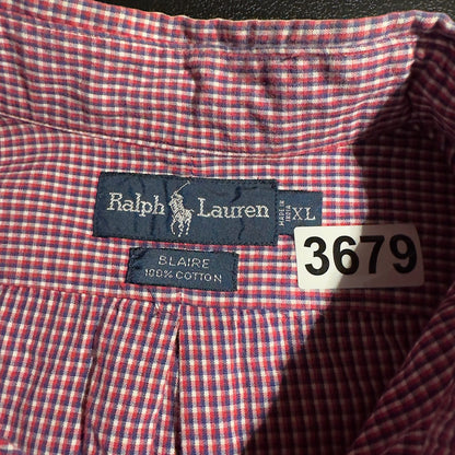 Ralph Lauren Blaire Check Shirt Mens XL Red Blue