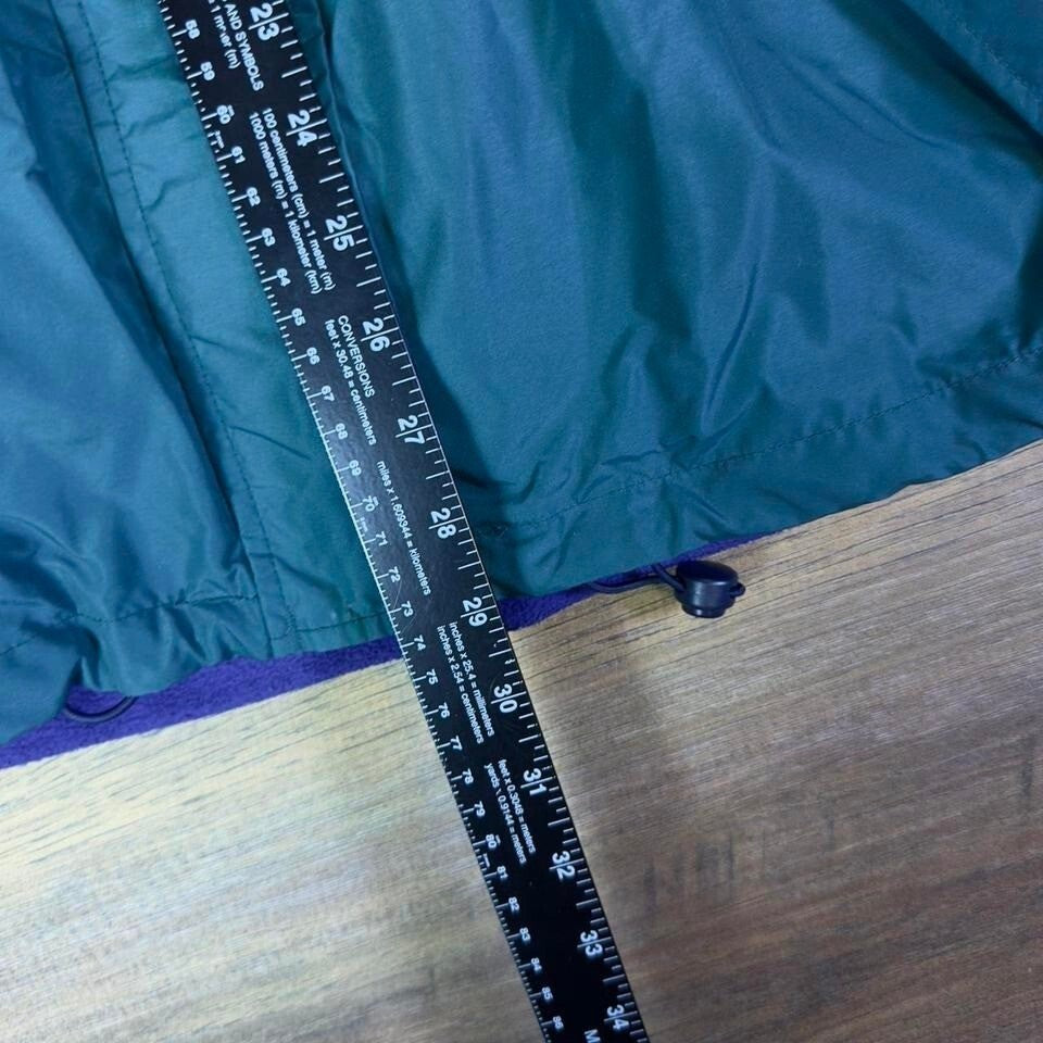 Columbia Women's Large Hooded Jacket Green Purple Y2K Vintage