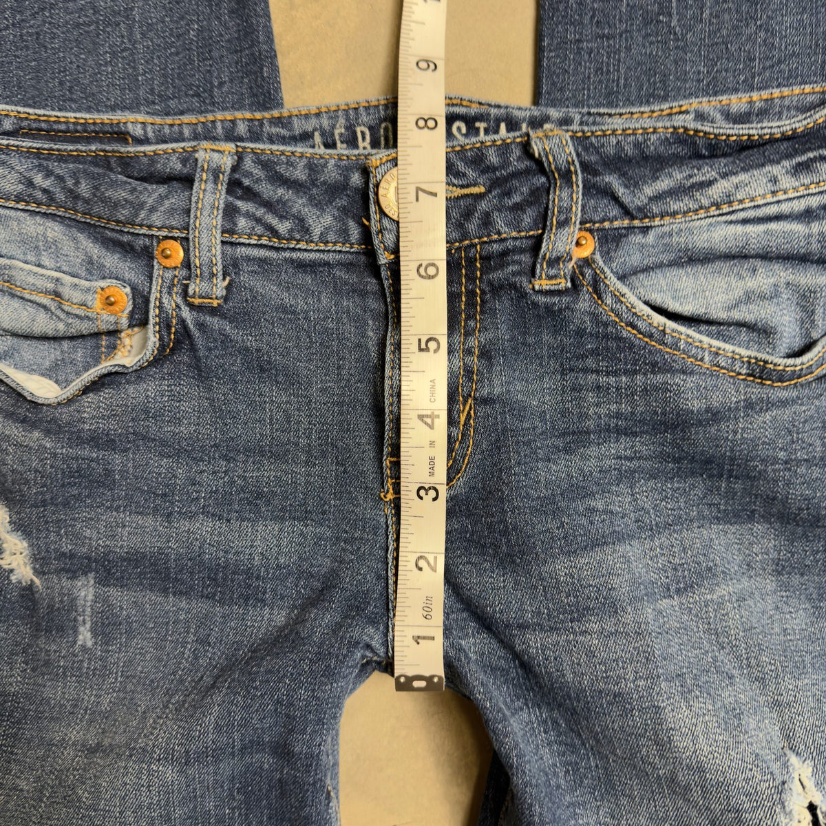 Aeropostale Skinny Jeans Womens 4 Short Blue