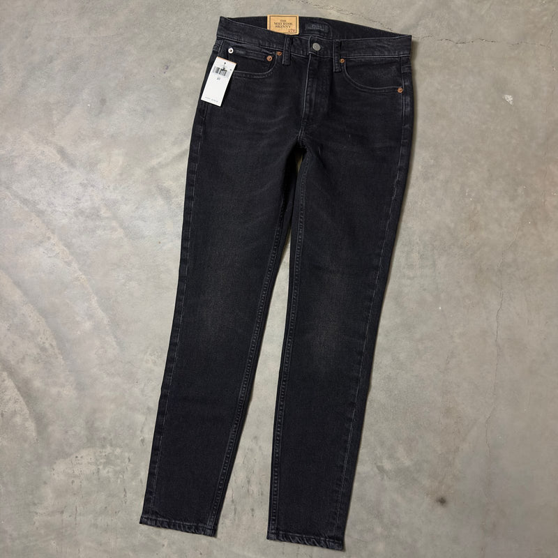 NWT Polo Ralph Lauren Mid Rise Skinny Jeans 27 Black