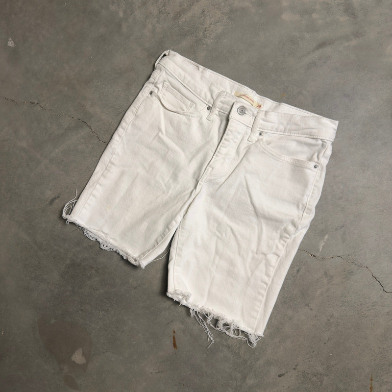 Levi's 711 Amazing Skinny Denim Shorts Womens 28 White