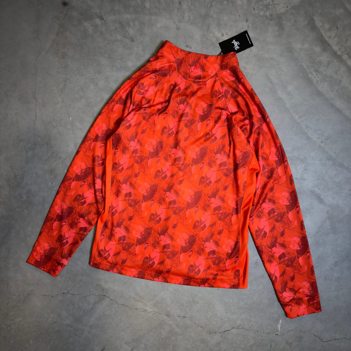 NWT Waggle Spiced Quarter-Zip Pullover Womens L Orange Golf