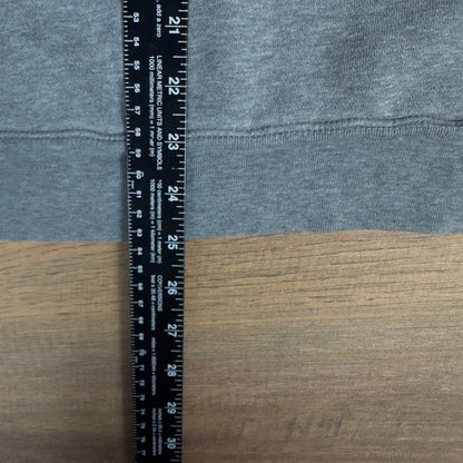 Vintage Aeropostale Mens Heather Gray Collegiate Graphic Hoodie Racing Stripe XL