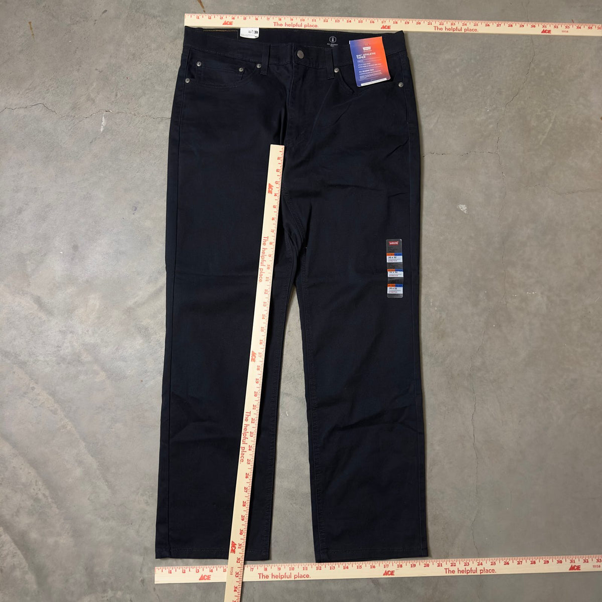 NWT Levi's 541 Athletic Taper Pants Mens 35x32 Black