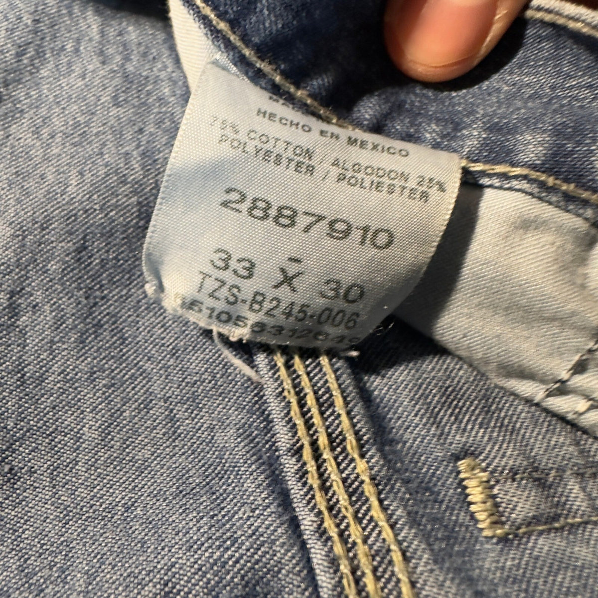 Vintage Lee Dungarees Carpenter Jeans Mens 33x30 Blue Baggy
