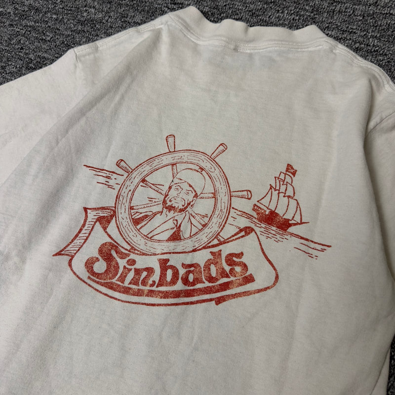 Sinbads Bar Tee ICY Vodka of Iceland Graphic Tee L