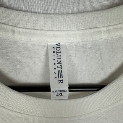Volunteer Knitwear Mens 2XL White Short Sleeve T-Shirt