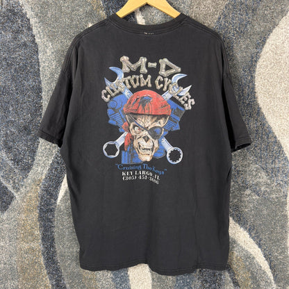Vintage M-D Custom Cycles T-Shirt Mens 2XL Key Largo Florida