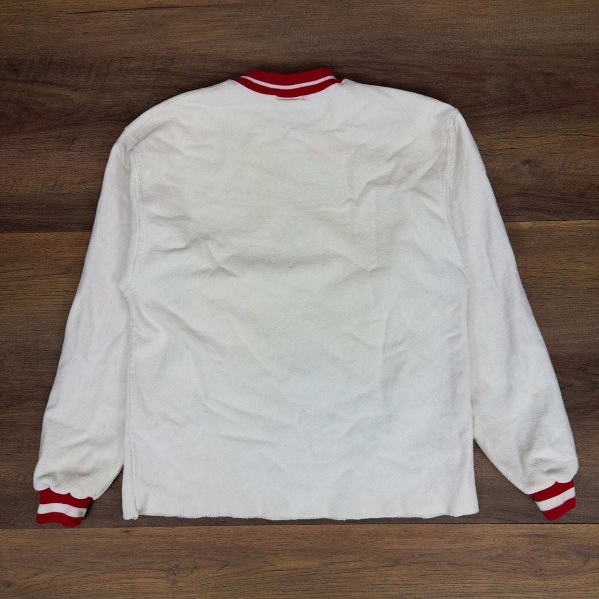 Vintage 90s Toro Embroidered Sweatshirt White Red Ringer Relaxed Fit L.A. Loving