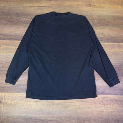 Vintage Woolrich Henley Long Sleeve Shirt Mens L Black