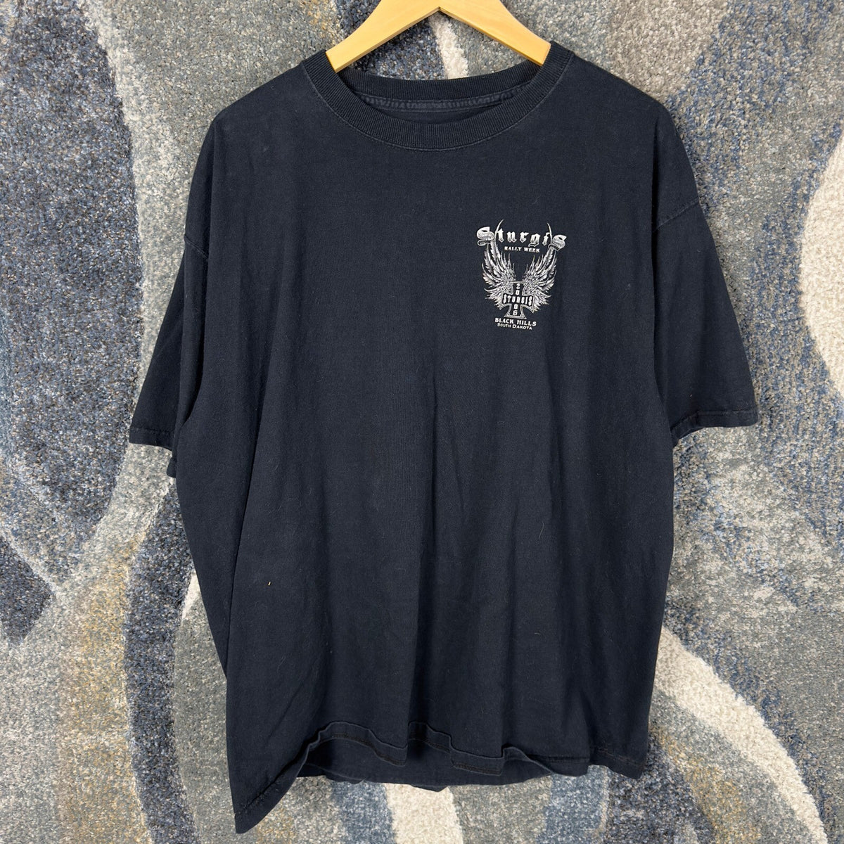 Vintage 2006 Sturgis Rally T-Shirt Mens XL Black Black Hills