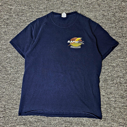 Port & Company Rapid Tac Tee Mens L Navy Graphic Workwear