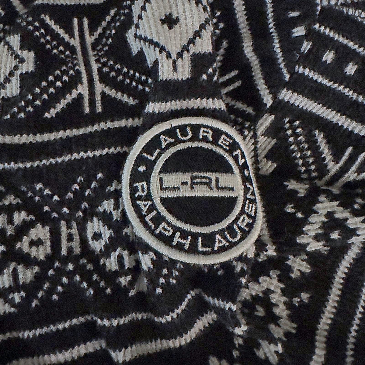 Ralph Lauren Active Fair Isle Quarter Zip Womens M Black