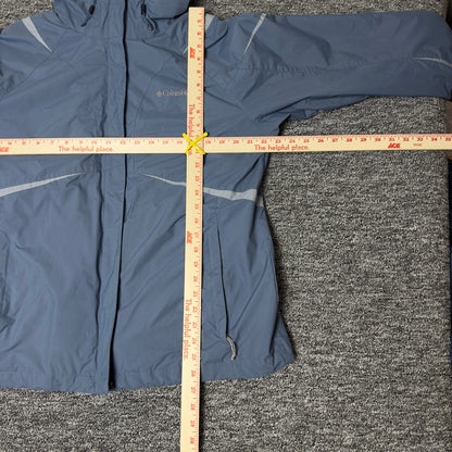 Columbia Interchange Hooded Jacket Womens L Blue Gorpcore