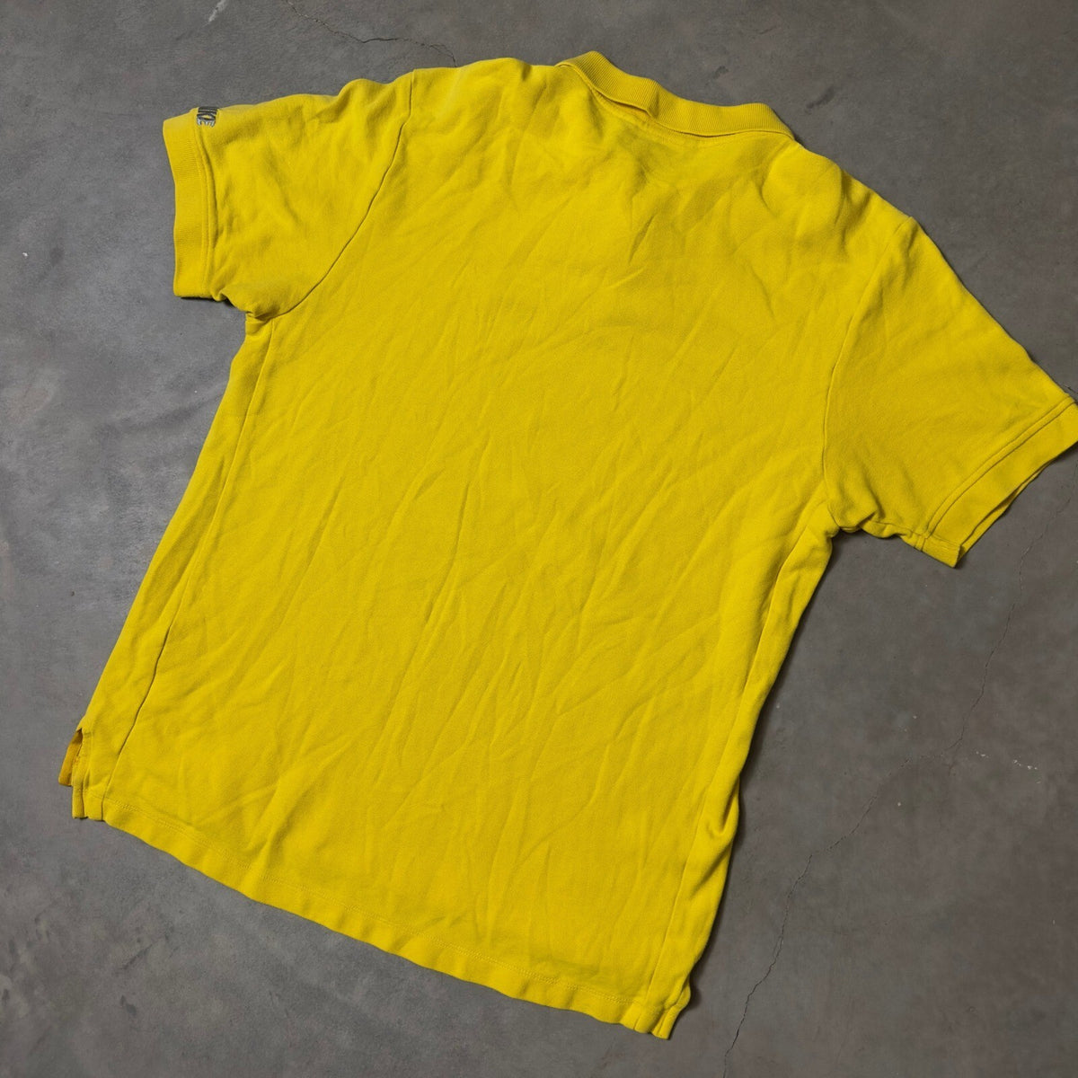 Y2K Nike Polo Shirt Mens Medium Yellow Sportswear Blokecore