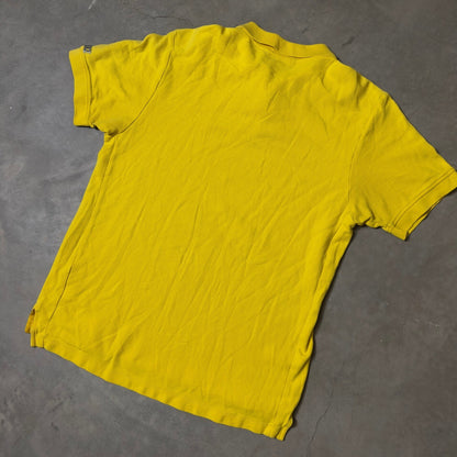 Y2K Nike Polo Shirt Mens Medium Yellow Sportswear Blokecore