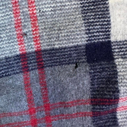 Nautica Plaid V-Neck Wool Sweater Men's Large Knit Pullover