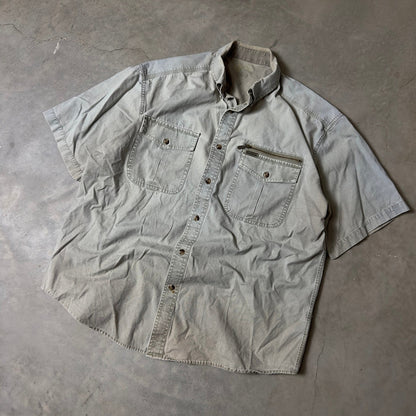 Gander Mountain Button Down Shirt Mens Large Khaki Gorpcore
