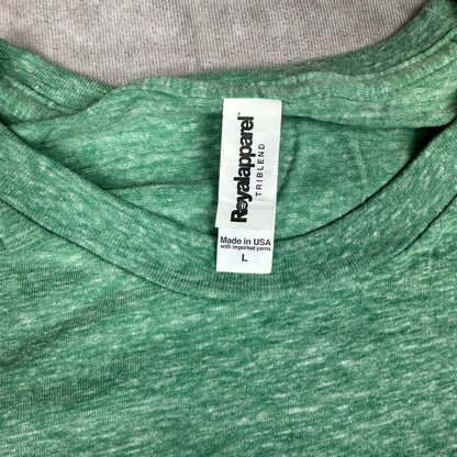Royal Apparel Triblend T-Shirt Mens L Kelly Green Blank NWT