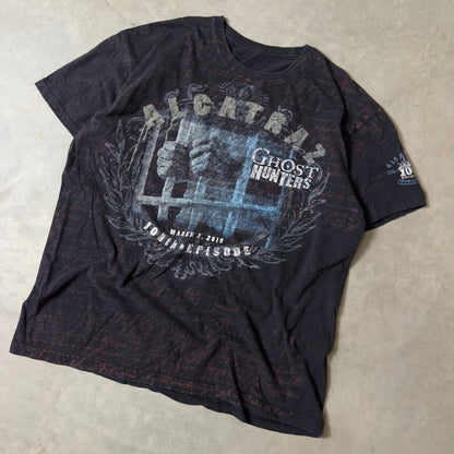Y2K Ghost Hunters Alcatraz TShirt Men XL Black 100th Episode