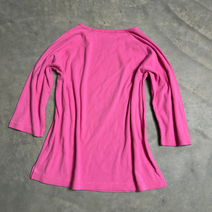 Quacker Factory Heart Rhinestone Top Womens Small Pink Coquette Y2K Style 3451