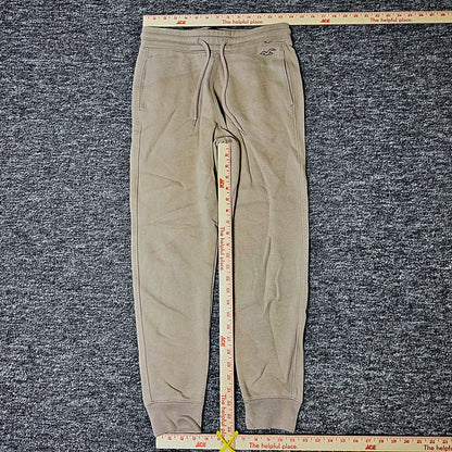 Hollister Fleece Jogger Sweatpants Mens XS Tan Cuffed