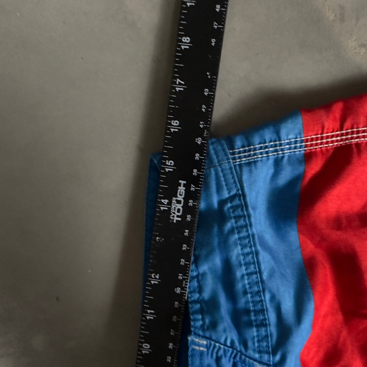 American Eagle Board Shorts Mens M Red Blue Striped Surf