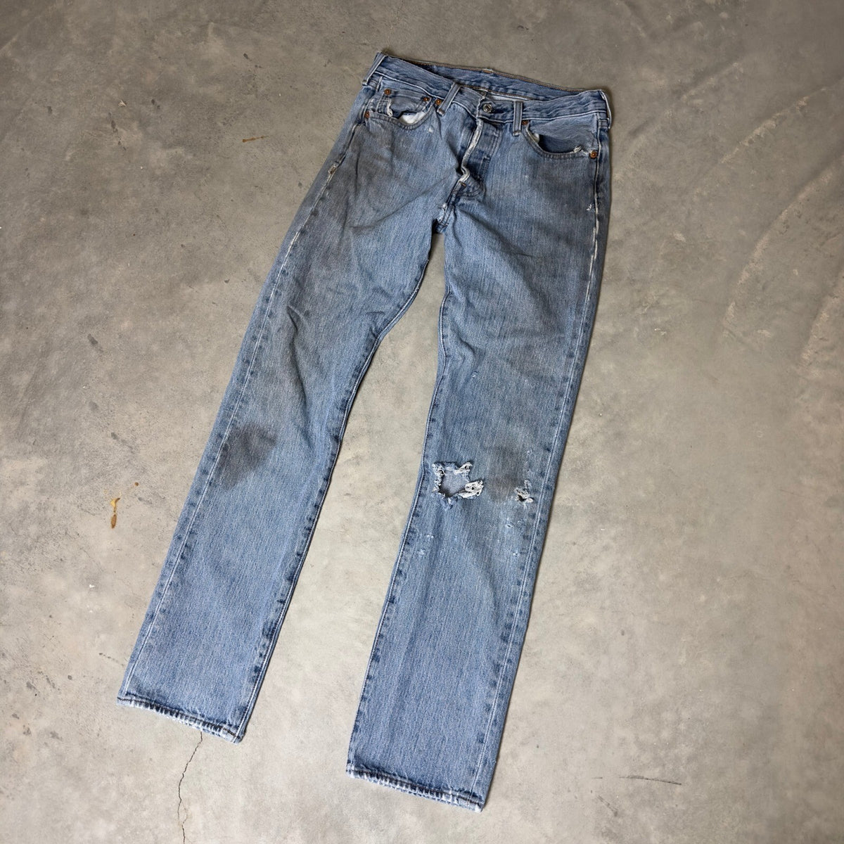 Levi's 501 Original Fit Jeans Mens 30x34 Light Wash