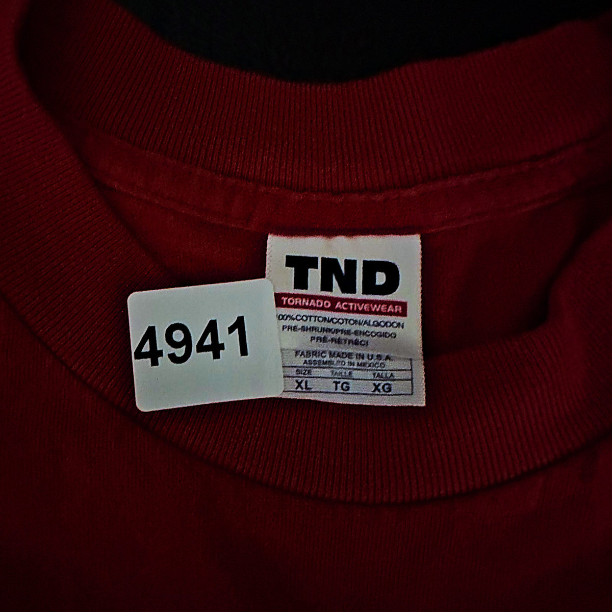 Vintage TND Texas El Paso Embroidered Tee Mens XL Red
