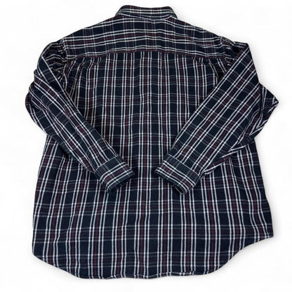 Cabelas Plaid Flannel Shirt Mens 2XL Tall Black Red Workwear