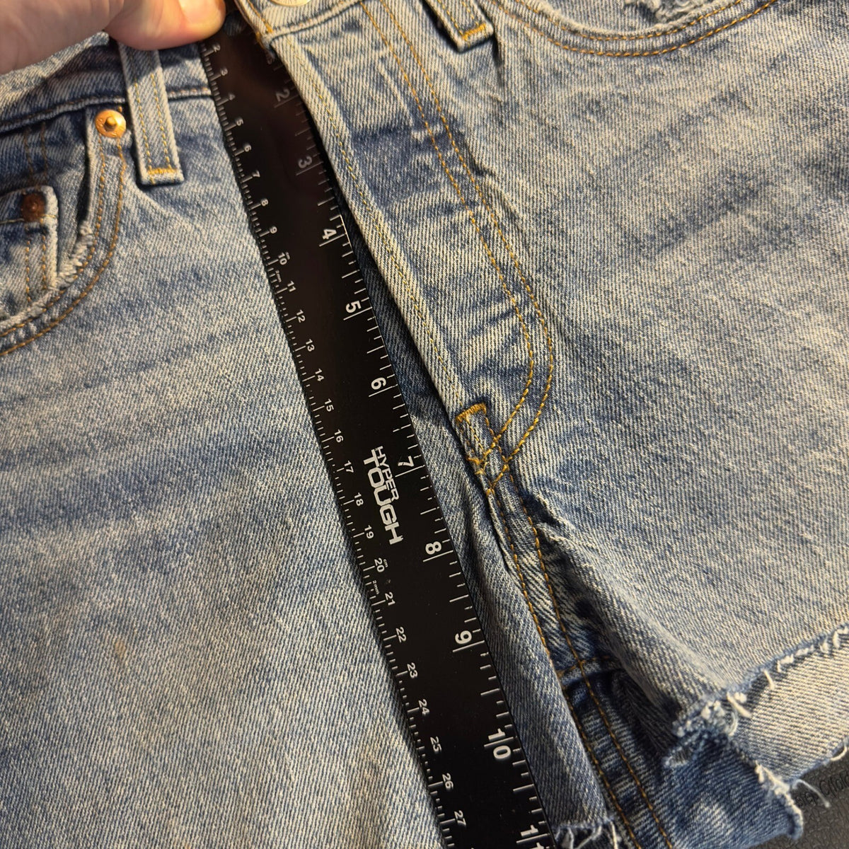 Levi's 501 Denim Shorts Womens 24 Blue High Rise Cut Off